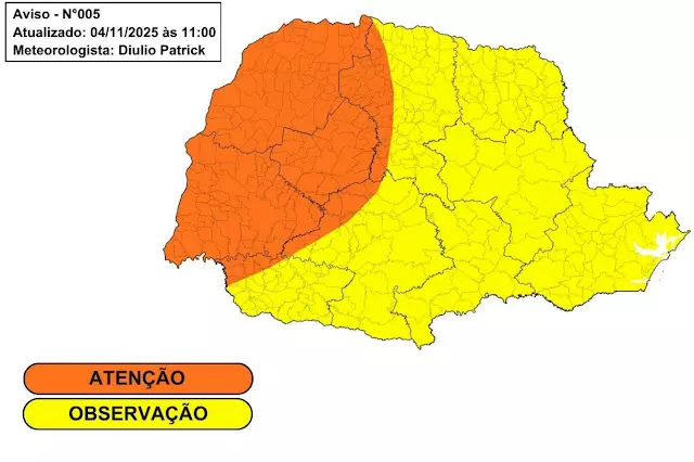 Simepar alerta para novos temporais nos próximos dias; Defesa Civil orienta cuidados